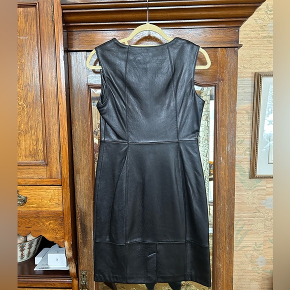 ANTONIO MELANI Black Leather Mini Dress - Picture 2 of 5